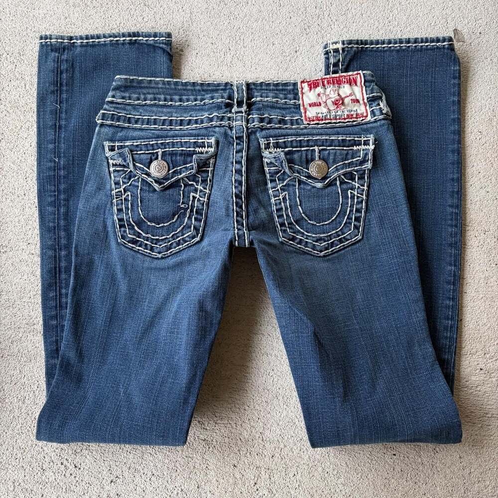 True Religion Billy Super T Jeans Women's Size 27 Bootcut Low Rise USA